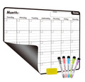 Foson Magnetic Dry Erase Calendar for Refrigerator - 17x13'' Jumbo Monthly Fridge Planner Whiteboard Kit with 5 Fine Point Markers
