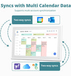 15.6 Inch Smart Digital Calendar Touch Screen - 2-Way Sync Google/iCloud/Outlook, Family Organizer Chore Chart with App for Meal Planning & Photo Share, Wall Mount/Tabletop