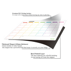 Dry Erase Magnetic Monthly Calendar Kit-Foson Extra Thick Magnetic Monthly Calendar for Refrigerator Include Five Fine Markers&Eraser&Holes for Hanging on The Wall