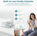15.6 Inch Smart Digital Calendar Touch Screen - 2-Way Sync Google/iCloud/Outlook, Family Organizer Chore Chart with App for Meal Planning & Photo Share, Wall Mount/Tabletop